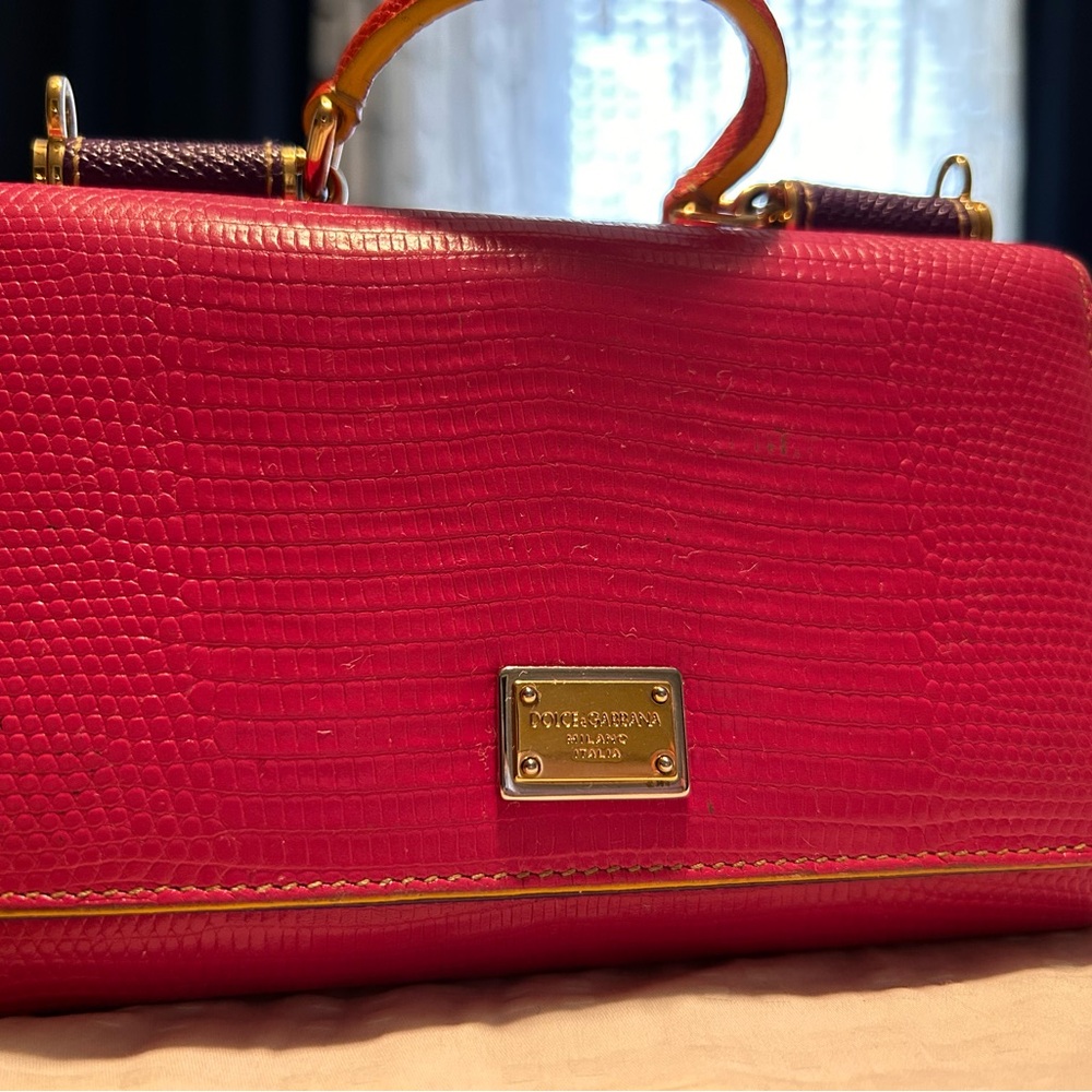 SOLD *Dolce & Gabbana Sicily Leather Clutch Bag